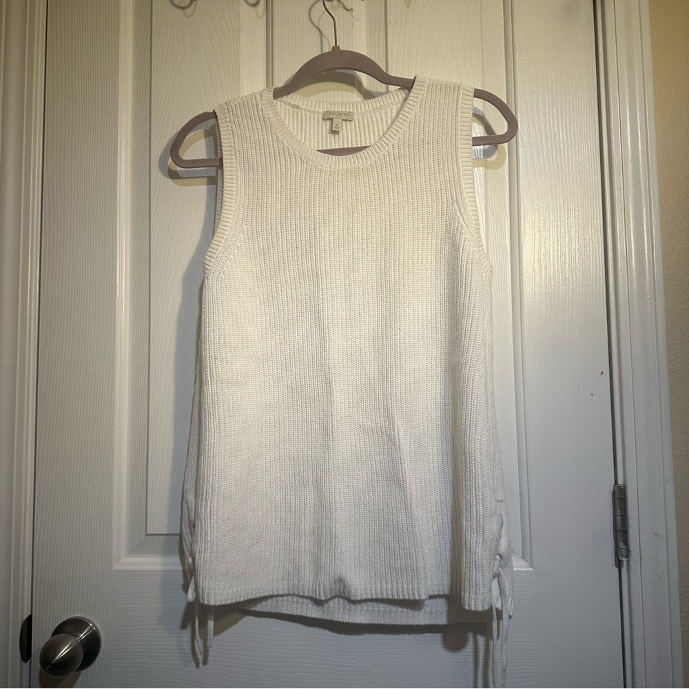 Talbots Ivory Sleeveless Knit Tank Top